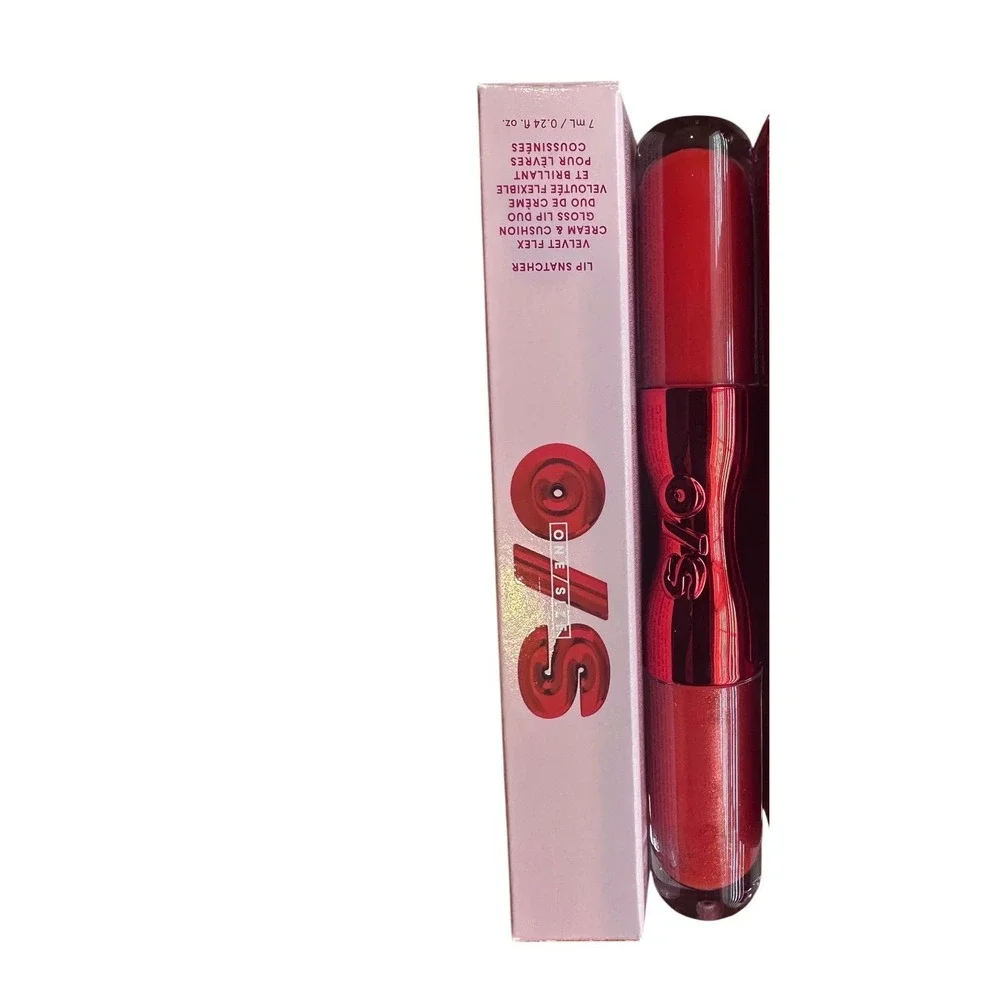 NEW One Size Lip Snatcher Velvet Flex Cream Cushion Gloss Duo No Speed Limit Red
